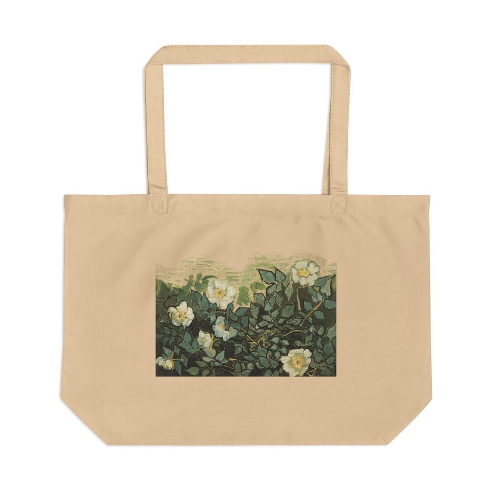 NEW greenshipper Wild Roses Eco-Friendly Floral Large Shoulder Tote Shoulder Bag